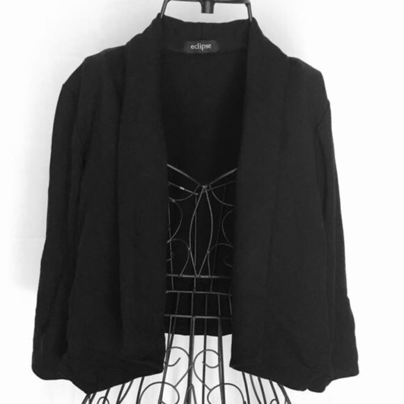 ECLIPSE cropped black cardigan size Medium - Picture 1 of 2
